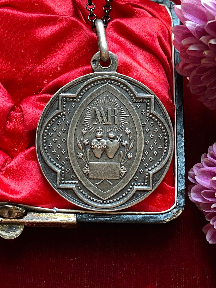 Holy Hearts Medal Pendant Mary