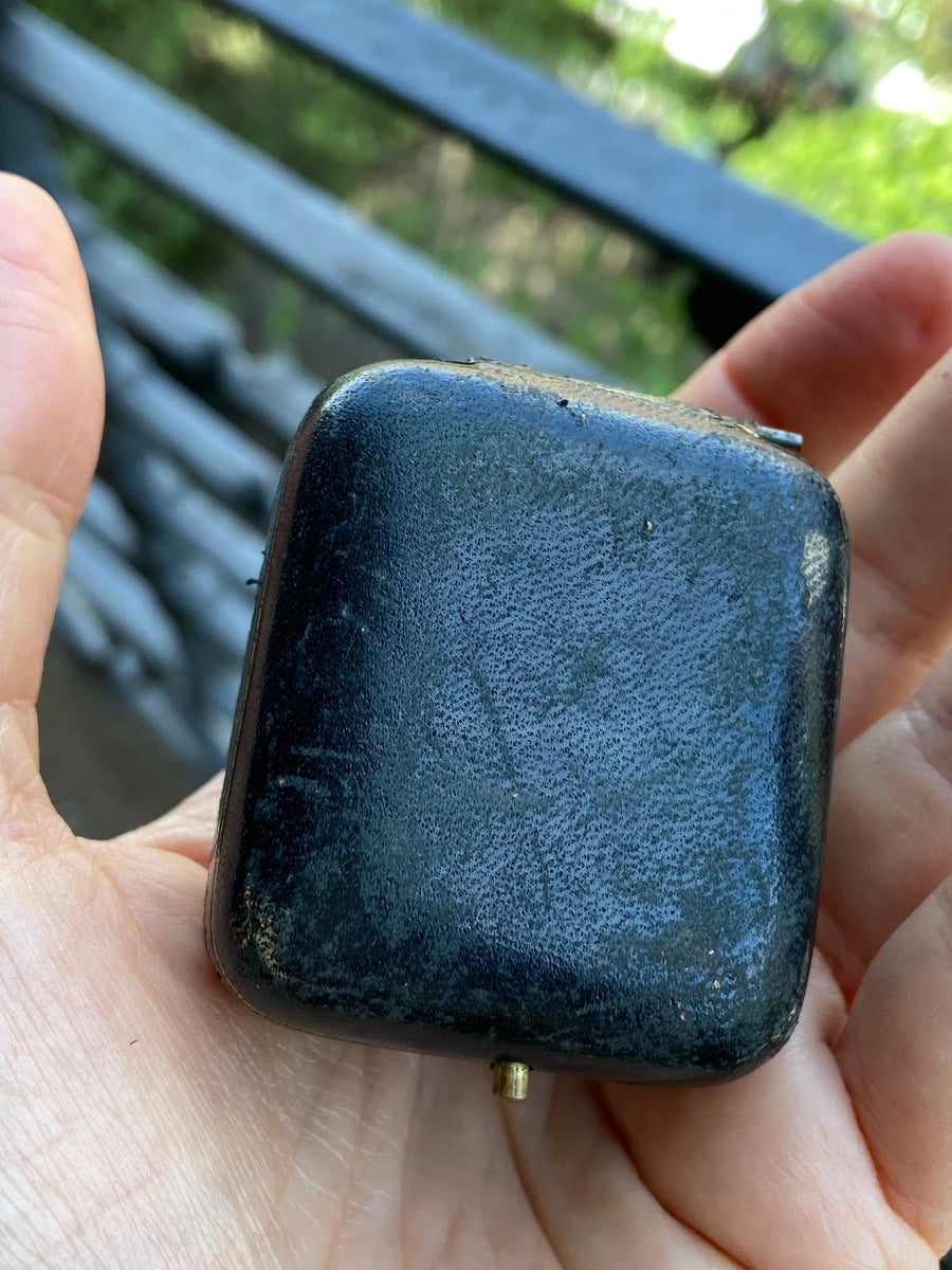Vintage Leather Ring Box