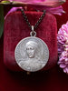 Antique Mother Mary Ave Maria Medal Pendant