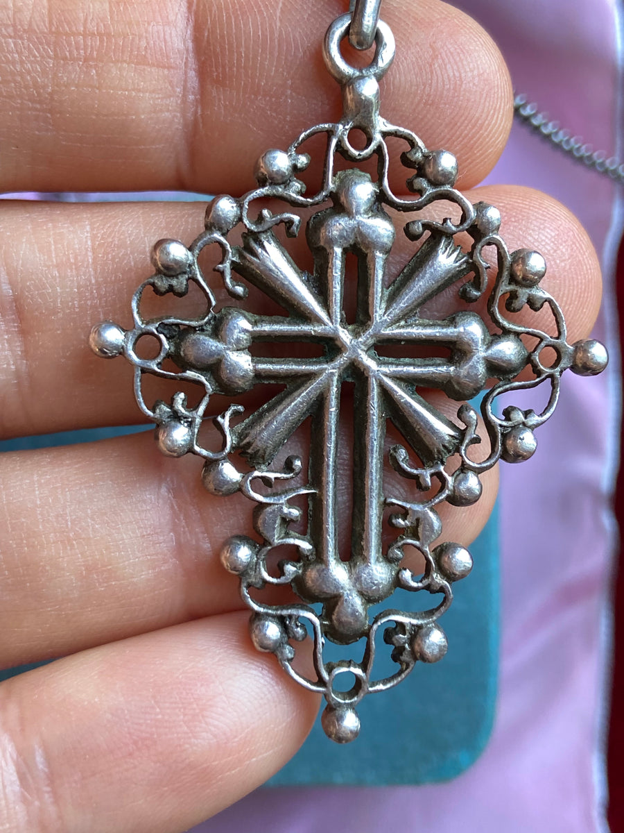 Antique cross, victorian jewelry