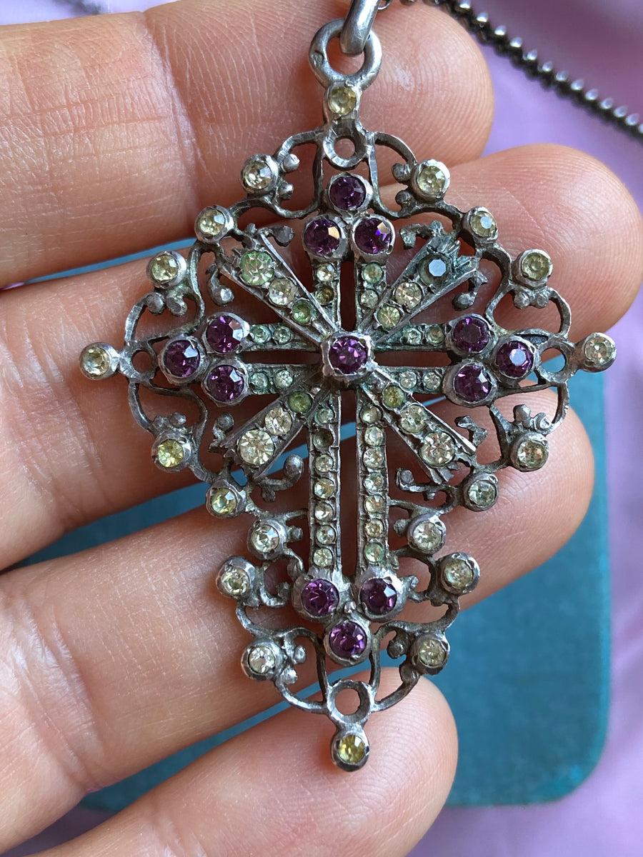 Antique cross, victorian jewelry