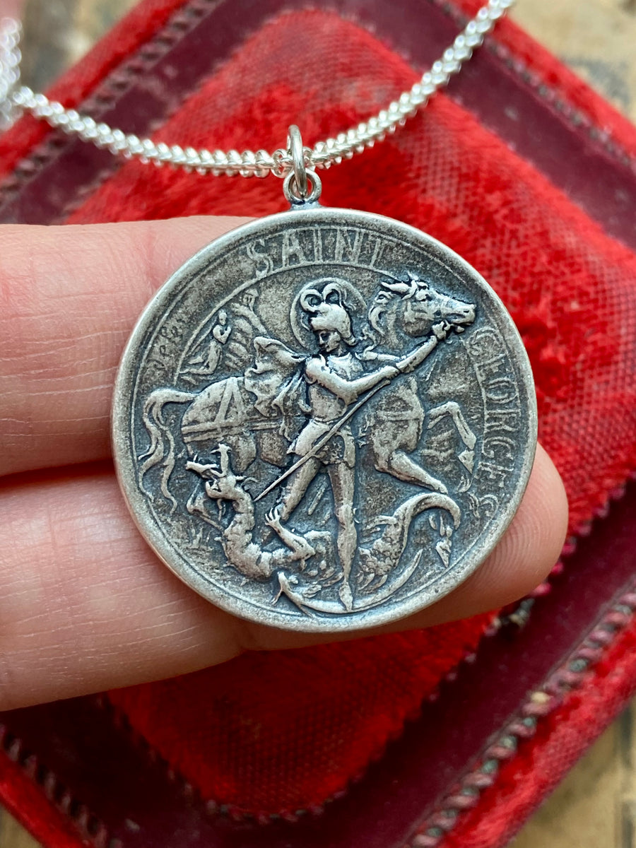 Saint George Medal Necklace - ShopSacredBarcelona