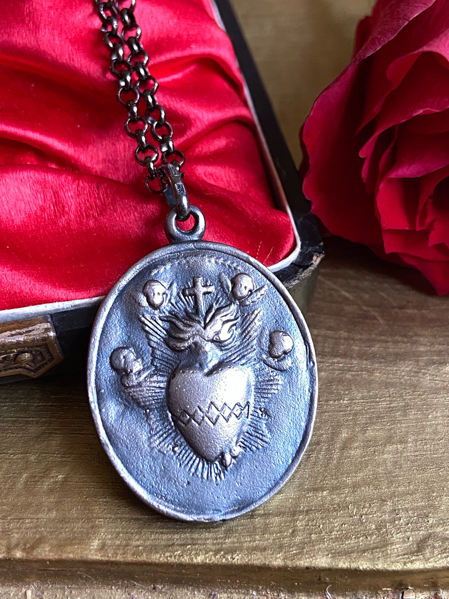 Sacred Heart Medal Necklace