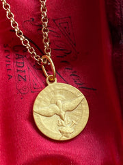 Holy Spirit Medal Necklace - ShopSacredBarcelona