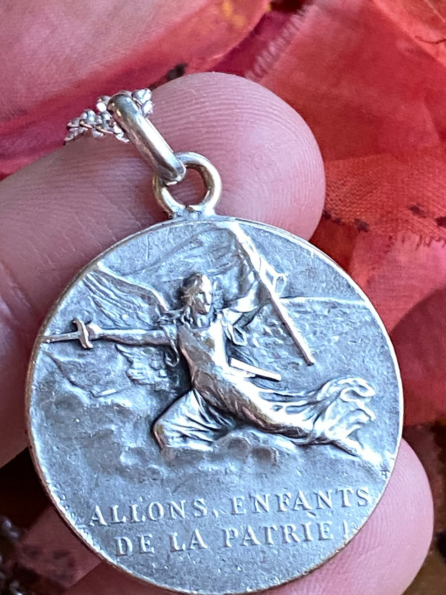 Antique French Victory Goddess Medal