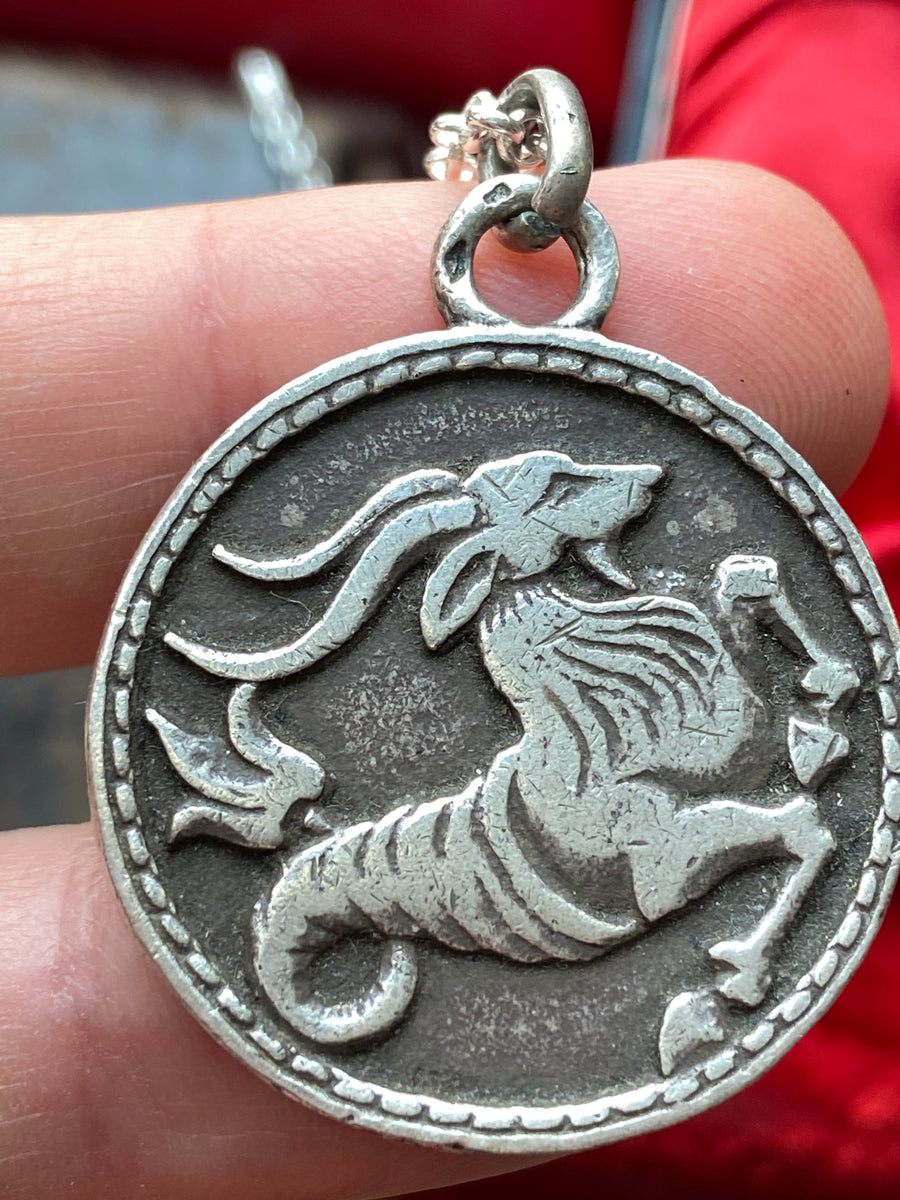 Capricorn Zodiac Sign Pendant Medal